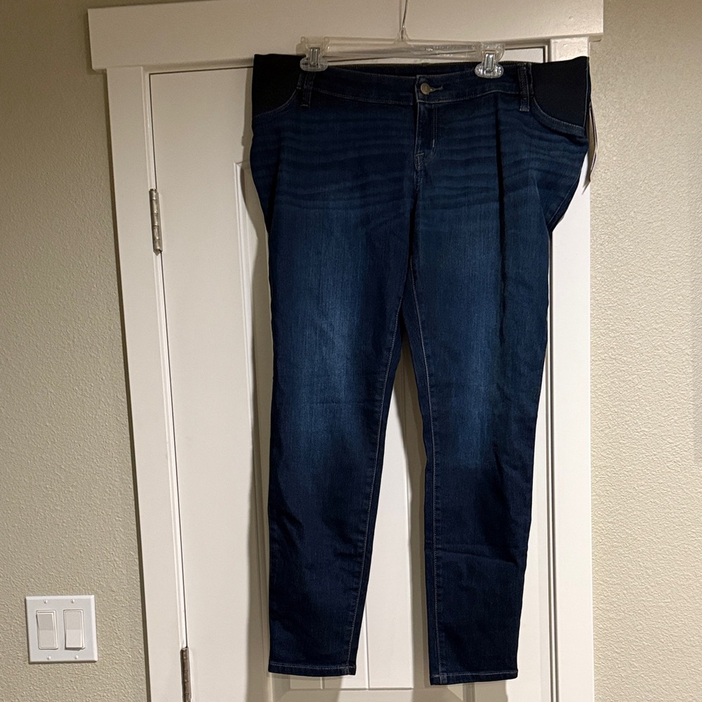 Dark Blue Women's Maternity Jeans